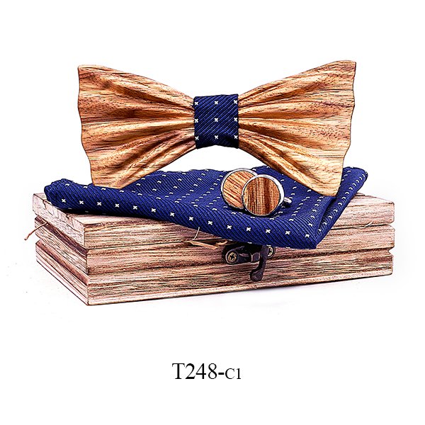 T248 T248  Grain Bow Tie Set, Zebrawood — colour C1
