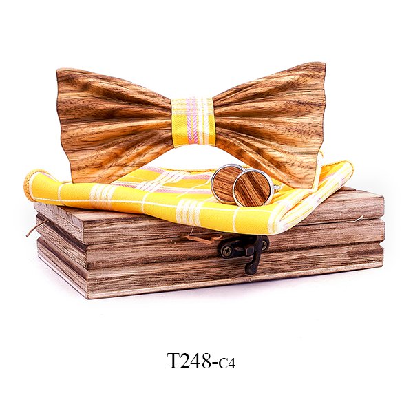 T248 T248  Grain Bow Tie Set, Zebrawood — colour C4