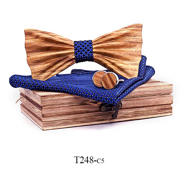T248 T248  Grain Bow Tie Set, Zebrawood — colour C5