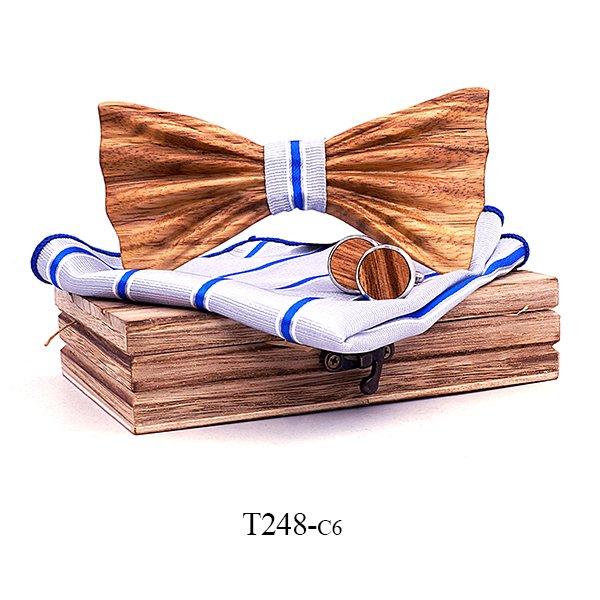 T248 T248  Grain Bow Tie Set, Zebrawood — colour C6