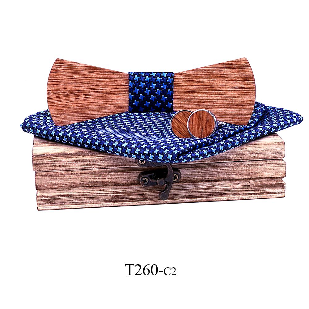T260 T260  Grain Bow Tie Set, Zebrawood — colour C2