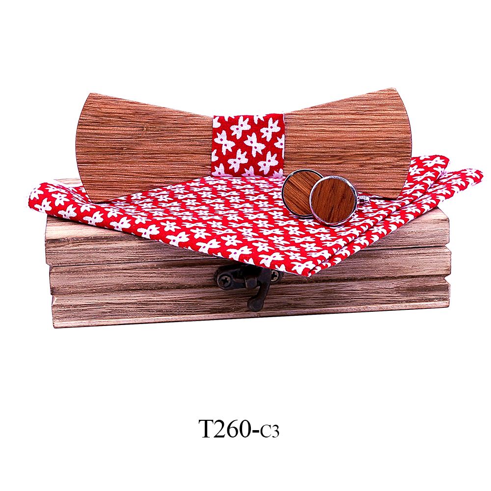 T260 T260  Grain Bow Tie Set, Zebrawood — colour C3