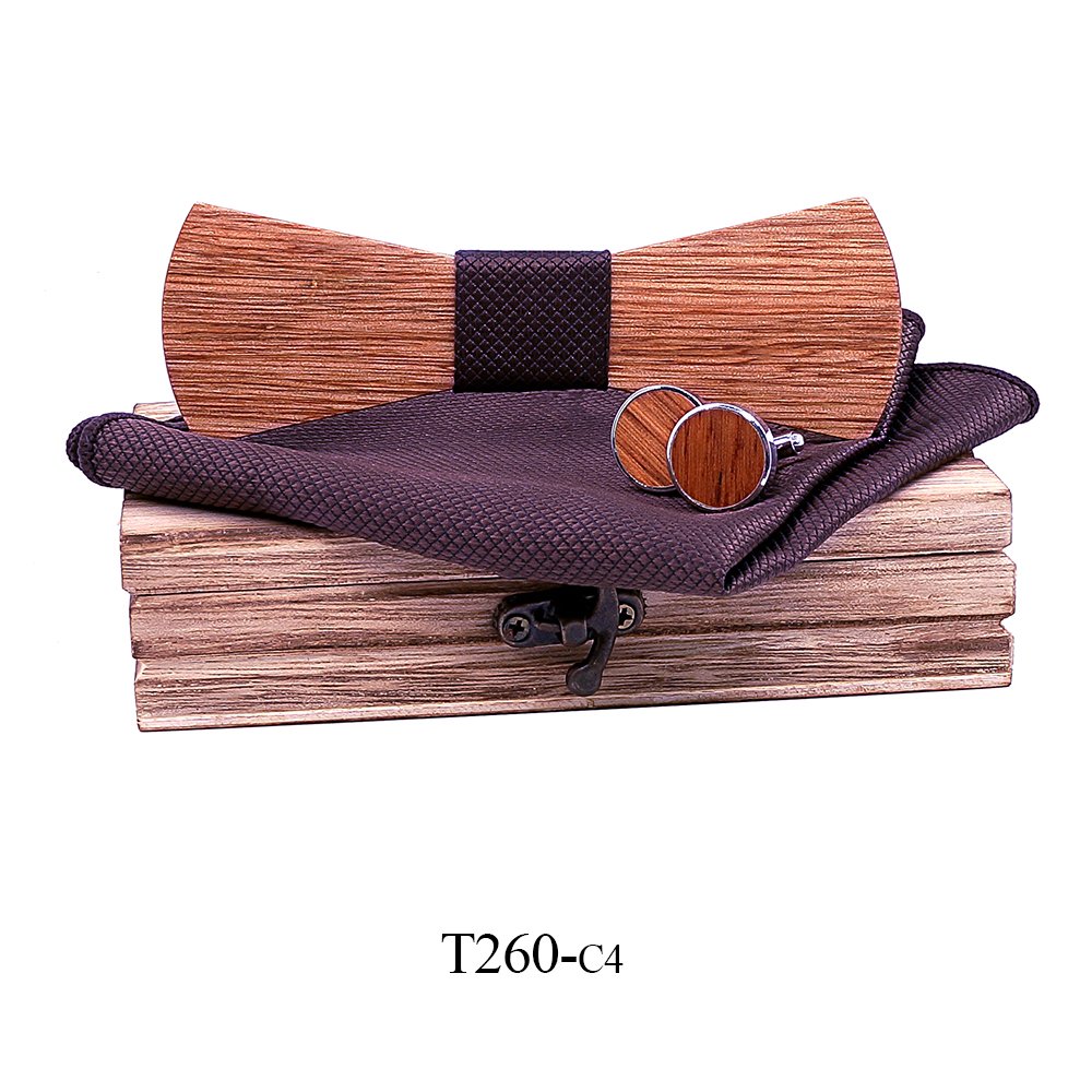 T260 T260  Grain Bow Tie Set, Zebrawood — colour C4