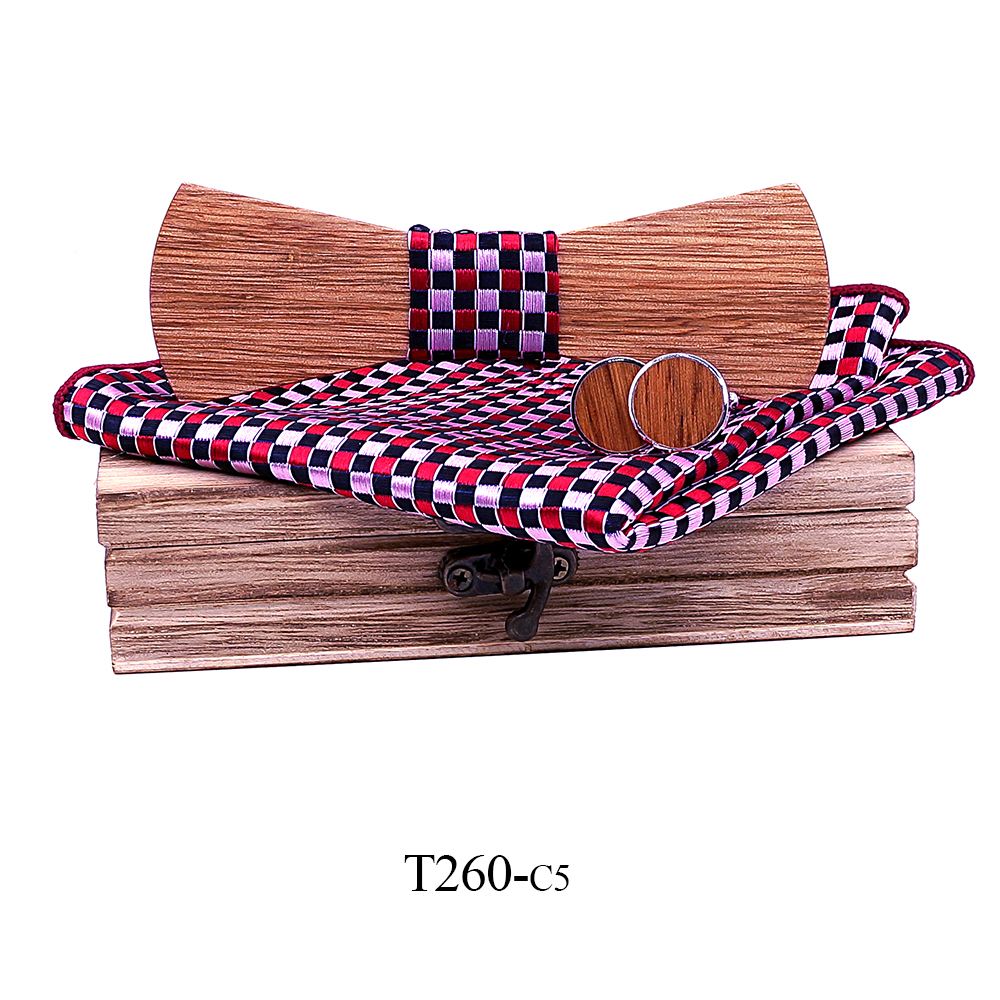 T260 T260  Grain Bow Tie Set, Zebrawood — colour C5