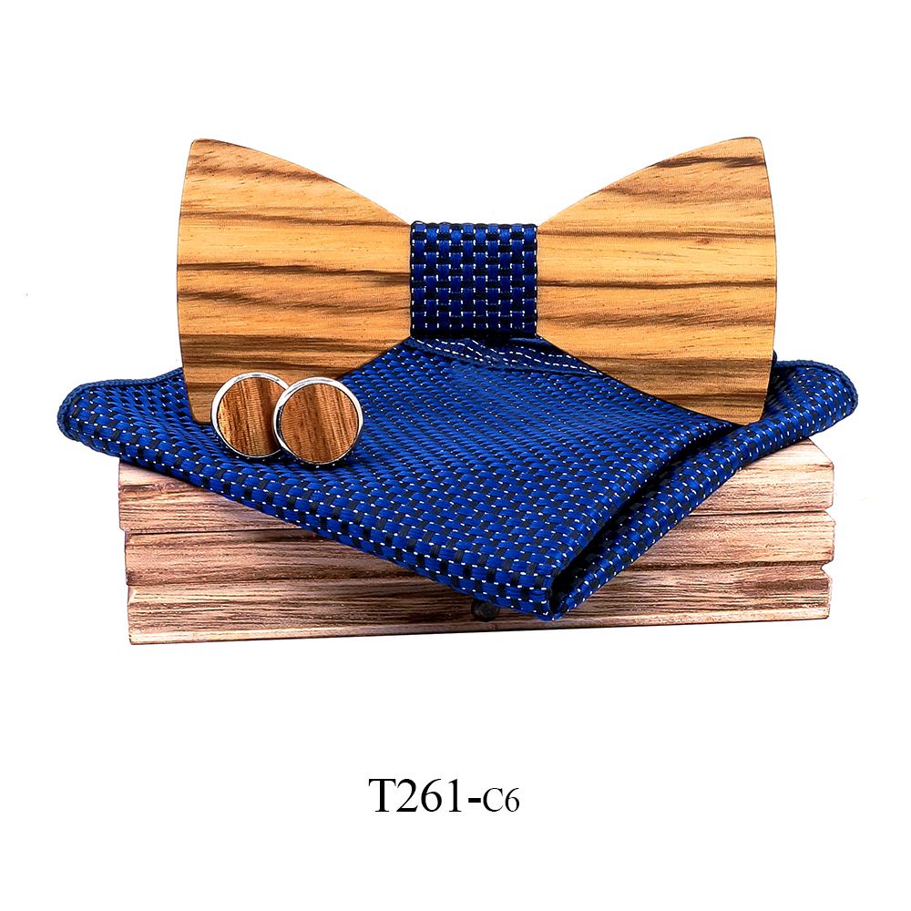 T261 T261  Grain Bow Tie Set, Zebrawood — colour C6