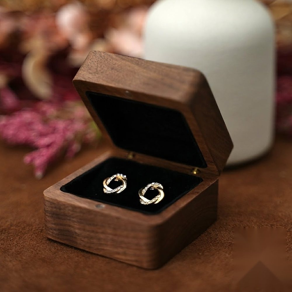 WGB-125 WGB-125  Earring and Ring Box, Twin Compartment — view 2