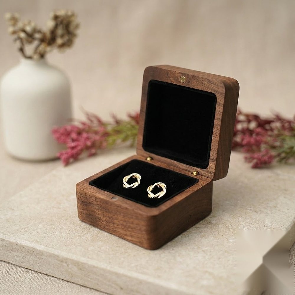 WGB-125 WGB-125  Earring and Ring Box, Twin Compartment — view 3