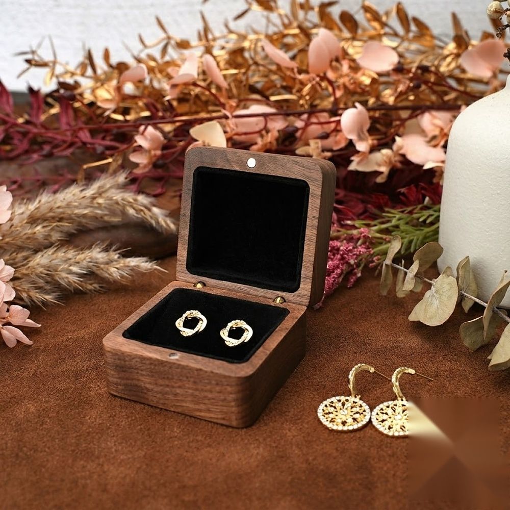 WGB-125 WGB-125  Earring and Ring Box, Twin Compartment — view 5