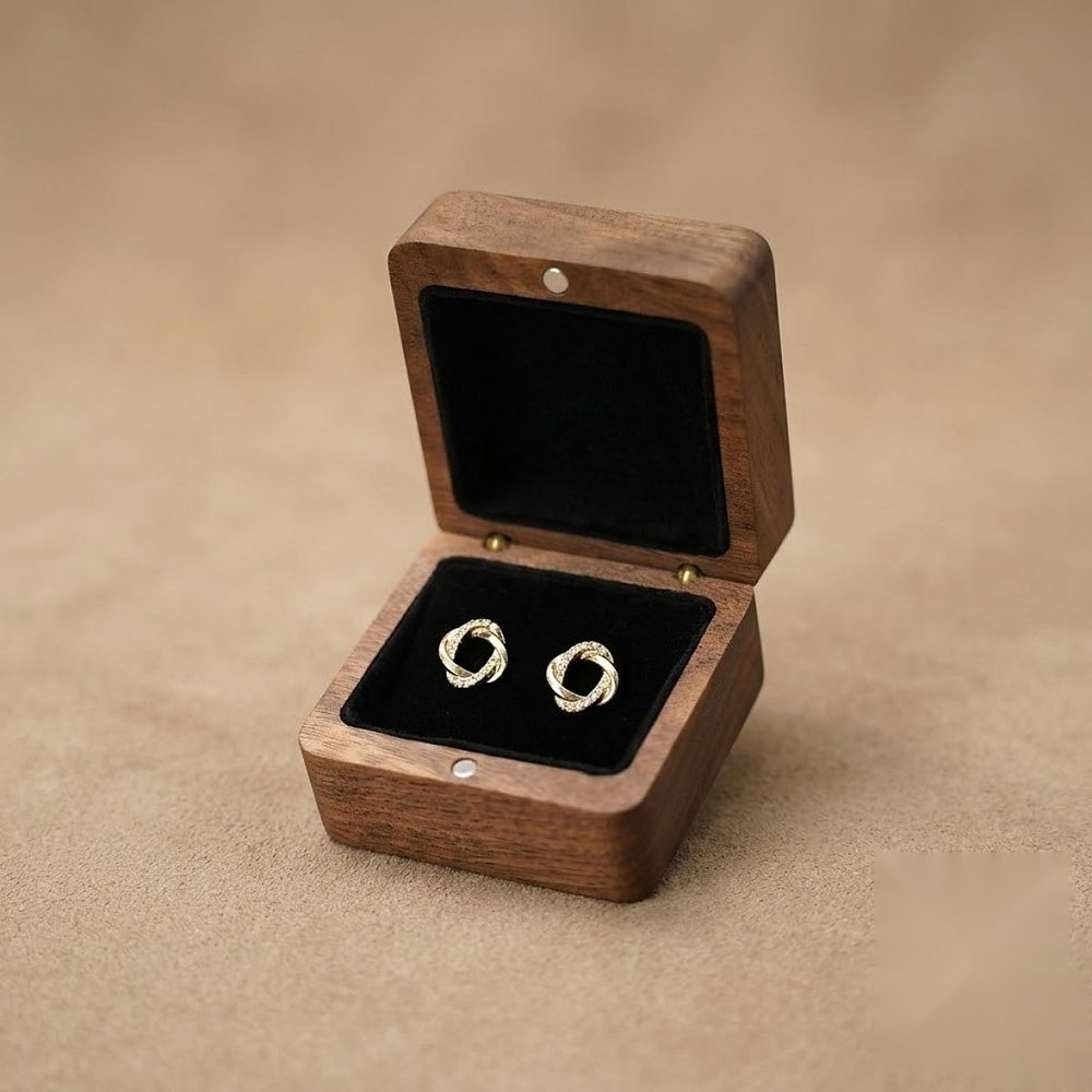 WGB-125 WGB-125  Earring and Ring Box, Twin Compartment — view 7