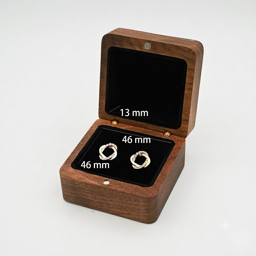 WGB-125 WGB-125  Earring and Ring Box, Twin Compartment — view 8