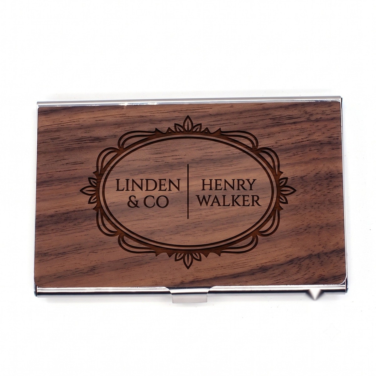 Business Card Case, Engraved Face